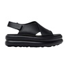 Black Casual Leather Sandals for Women