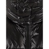 Black Quilted Coat with Zippered Side Pockets