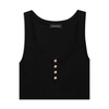 Black Sleeveless Scoop Neck Top