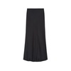 Black Silk Midi Skirt
