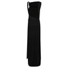 Black Dress with Asymmetrical Neckline