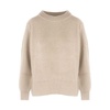 Cashmere Sweater with Ribbed Embroidery