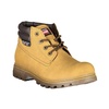 Yellow Lace-Up Boots with Contrast Details
