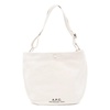 White Shoulder Bag with Logo Print