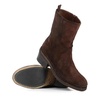 Dark Brown Suede High Boots