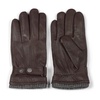 Dark Brown Leather Gloves Classic Design