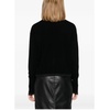 Black Knitted Sweater with Metallic Threading