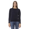 Luxury Blue Wool-Cashmere Crew Neck Sweater