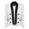 Two-tone edge-to-edge jacket with 6 buttons