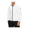 White Zip Logo Puffer Coat