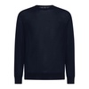 Navy Blue Wool Crew Neck Sweater