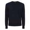 Blue Logo Sweater Wool Jacquard