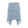 Blue Button-Up Skirt with Pockets