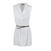 Poplin Sleeveless Shirt with Removable Belt