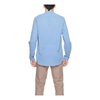 Light Blue Mandarin Collar Long Sleeve Shirt