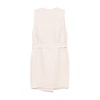 Beige Sleeveless V-Neck Sweater