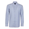 Stylish Neck Shirt in Blue and White