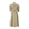 Stretch Cotton Shirt Collar Dress