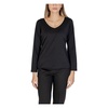 Black V-Neck Knitwear Fall/Winter