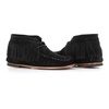 Black Suede Fringe Boots