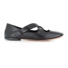 Black Leather Ballet Flats