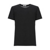 Black Cotton T-shirt with Printed Logo
