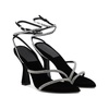 Velvet heeled sandals