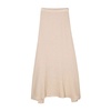 Beige Linen A-Line Skirt
