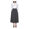 Midi Full Skirt in Mid Grey