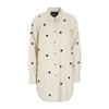 Airy Linen Shirt with Sequins Ivory