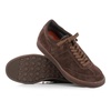 Espresso Suede Sneakers with Visible Stitching