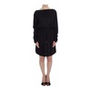 Knee-Length Shift Dress with Logo Details