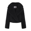 Black Teddy Cropped Coat