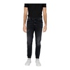 Black Cotton Zip Jeans Spring/Summer