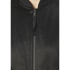 Black Oversized Bomber Jacket with Insulating Technology