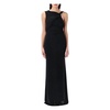 Black Draped Maxi Dress