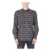 Geometric Long Sleeve Shirt Black