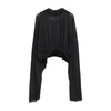 Black Hooded Sweater Elasticated Hem