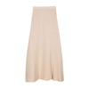 Beige Linen A-Line Skirt