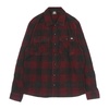 Maroon Flannel Long Sleeve Shirt