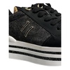 Black sneakers with strass and platform