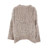 Beige Alpaca Wool Sequin Sweater