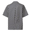 Silk Boxy Fit Shirt with V Print