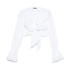 V-Neck Flared Cuffs Top