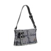 Plaid Shoulder Bag with Zipper Closure