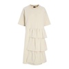 Elegant Ivory Flounce Dress