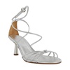 Silver Laminated Nappa Leather Shoes