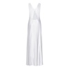 White Satin Dress with Cut-Out Back