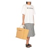 Beige Cotton Shopping Bag with Handles
