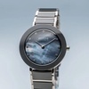 Women's Ceramic Watch 29 mm Stainless Steel Bracelet with Ceramic Elements Silver 11429-789
